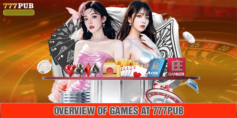 overview of games at 777pub web